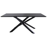 Esstisch Piazza - Schwarz, Design, Holzwerkstoff/Metall (180/90/76cm) - Livetastic