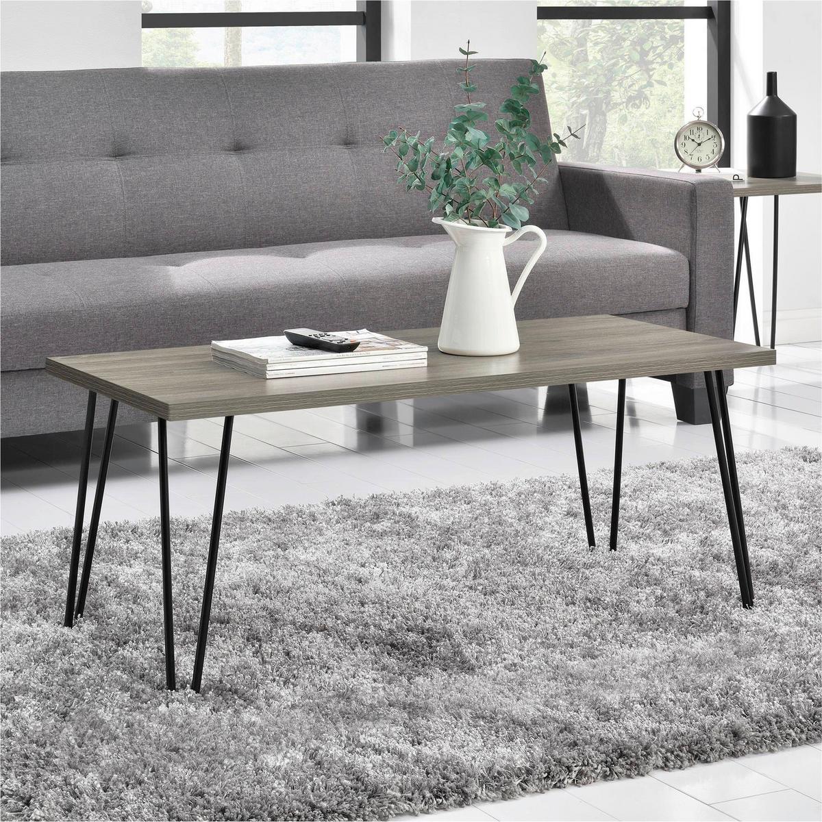 Couchtisch Owen Eichefarben B: 105 cm - Eichefarben/Schwarz, Design, Holzwerkstoff/Metall (105/49/45cm) - MID.YOU