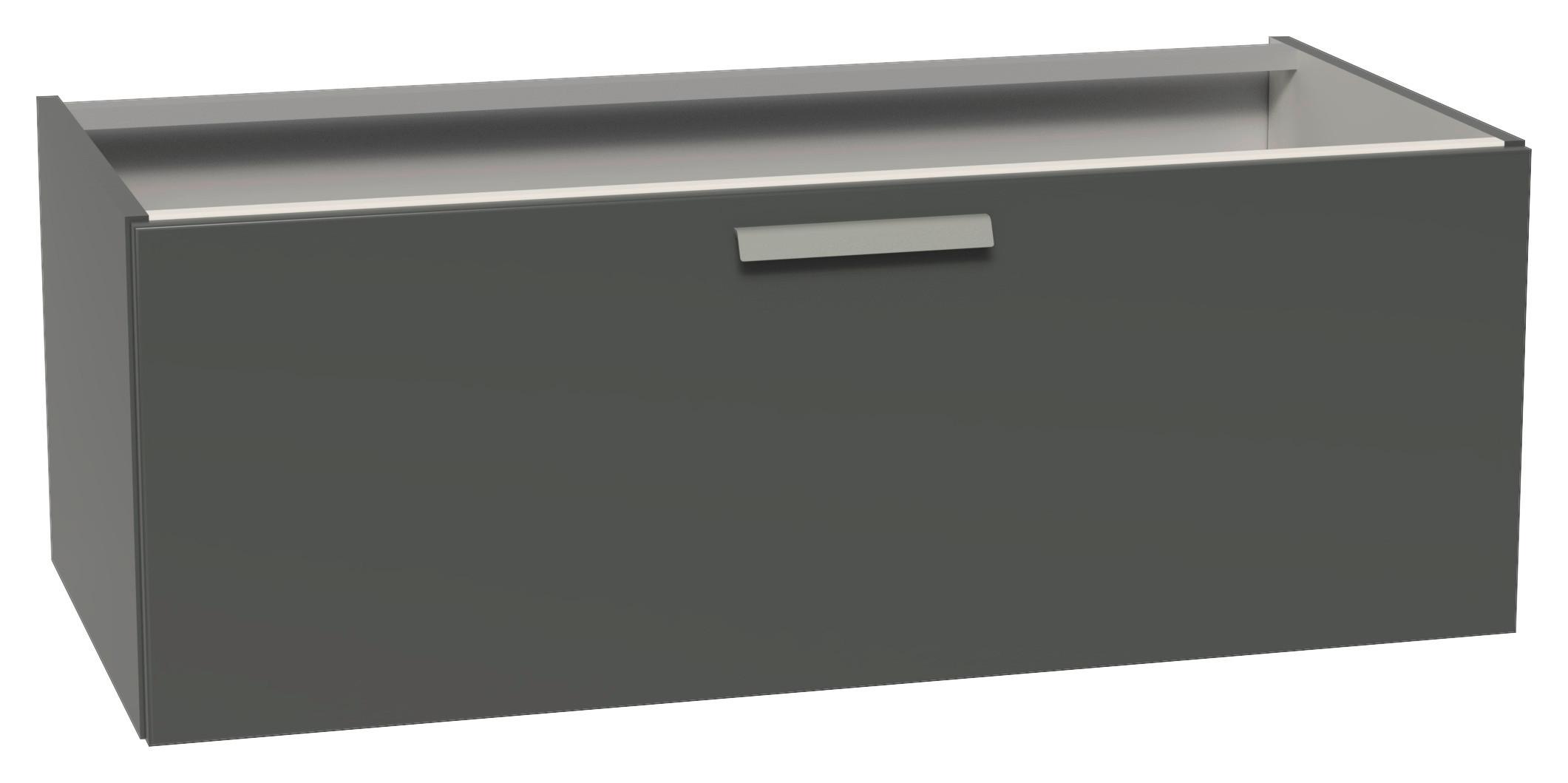 Waschtischunterschrank Taupegrau, B: 100 cm - Taupe/Schieferfarben, MODERN, Holzwerkstoff (100/36/49cm) - Vertico