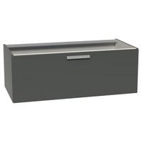 Waschtischunterschrank Taupegrau, B: 100 cm - Taupe/Schieferfarben, MODERN, Holzwerkstoff (100/36/49cm) - Vertico