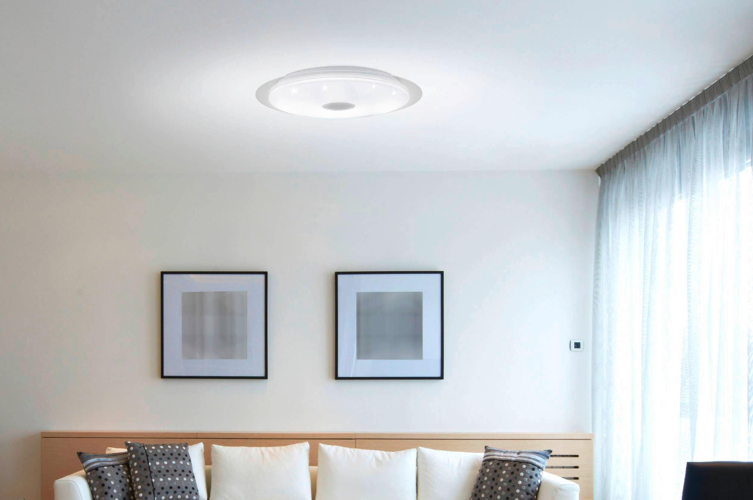 LED-Deckenleuchte 98219 Moratica-A - Silberfarben/Weiß, KONVENTIONELL, Kunststoff/Metall (57/7,5cm) - Eglo