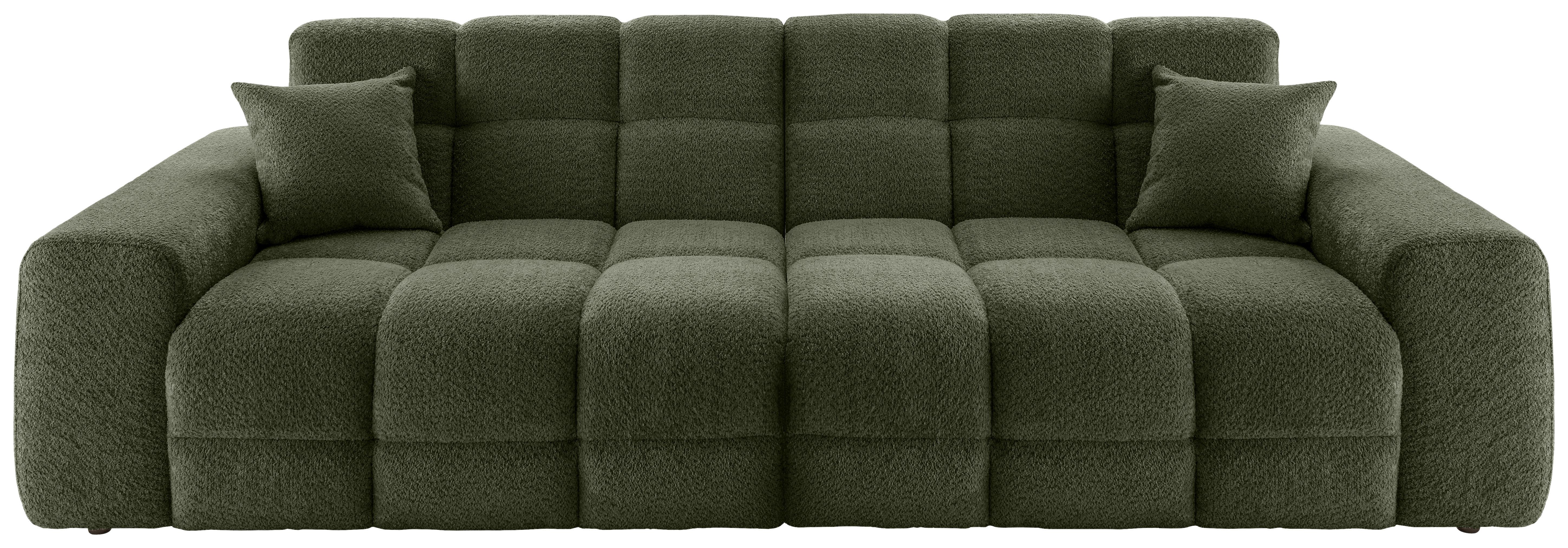 Viersitzer-Sofa Bosco, Dunkelgrün B: 300 cm - Waldgrün/Schwarz, MODERN, Textil (300/87/120cm) - Livetastic