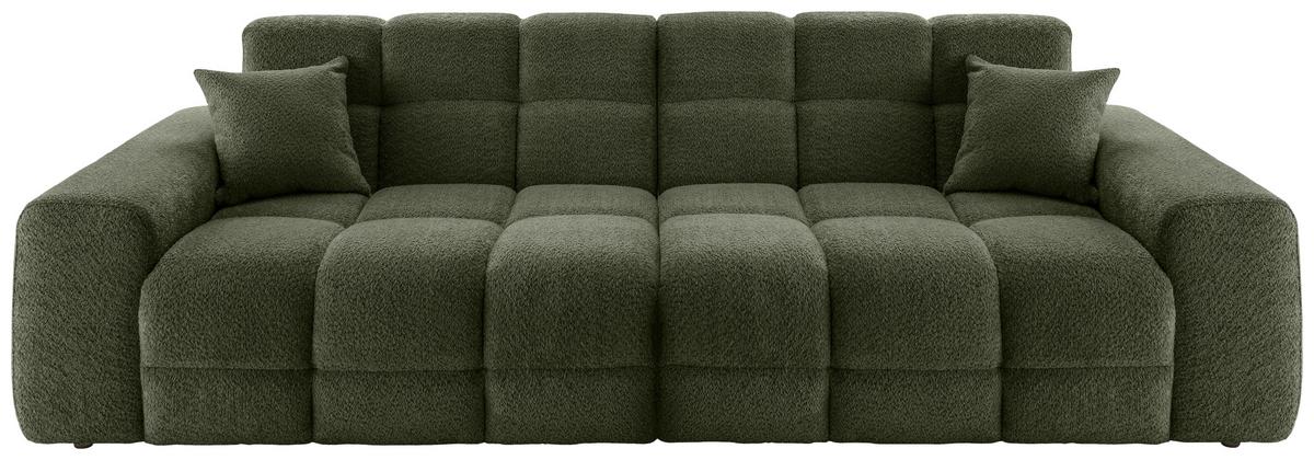 Viersitzer-Sofa Bosco, Dunkelgrün B: 300 cm - Waldgrün/Schwarz, MODERN, Textil (300/87/120cm) - Livetastic