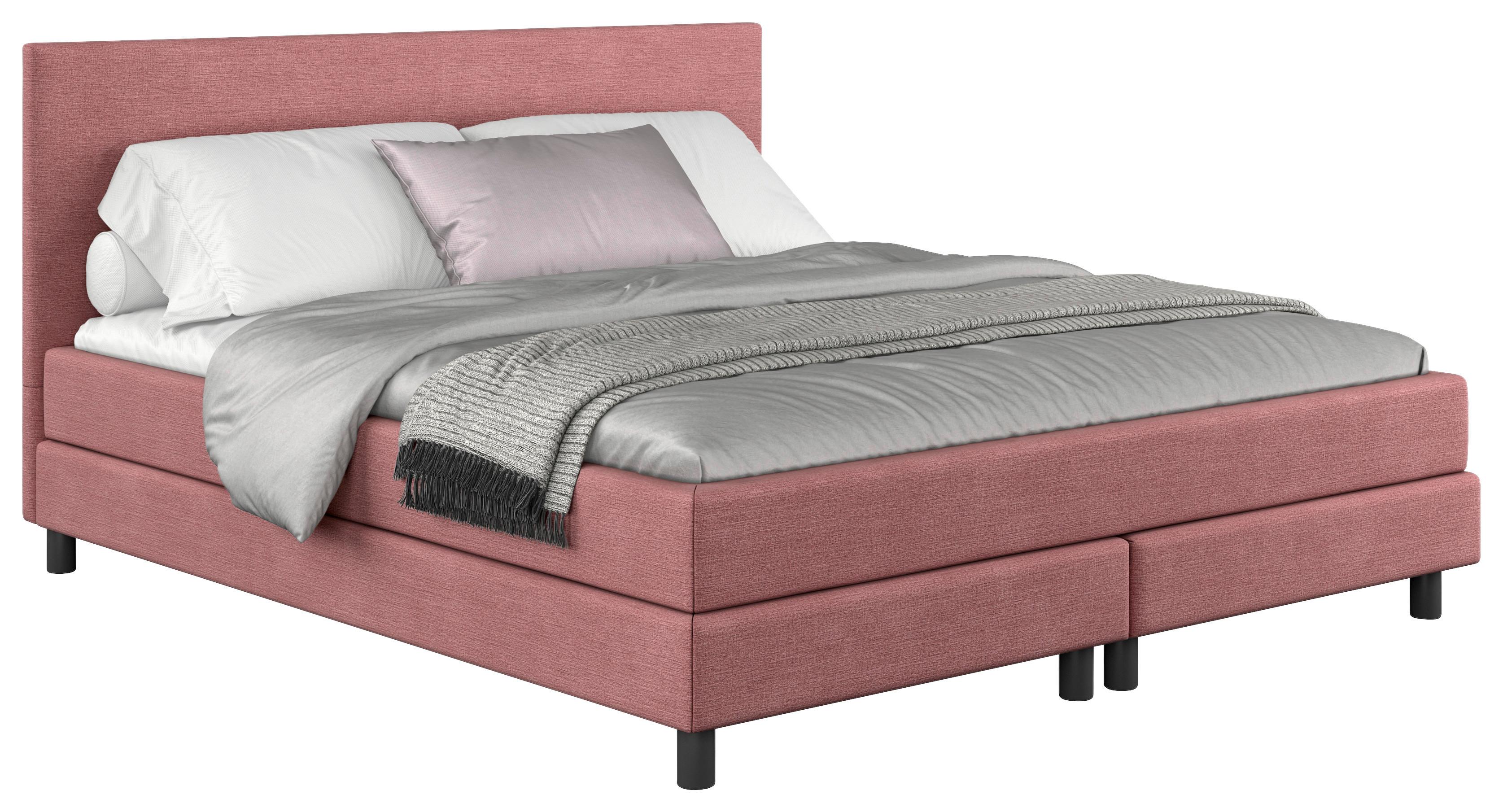 Boxbett mit Topper Andorra 180x200 cm Rosa