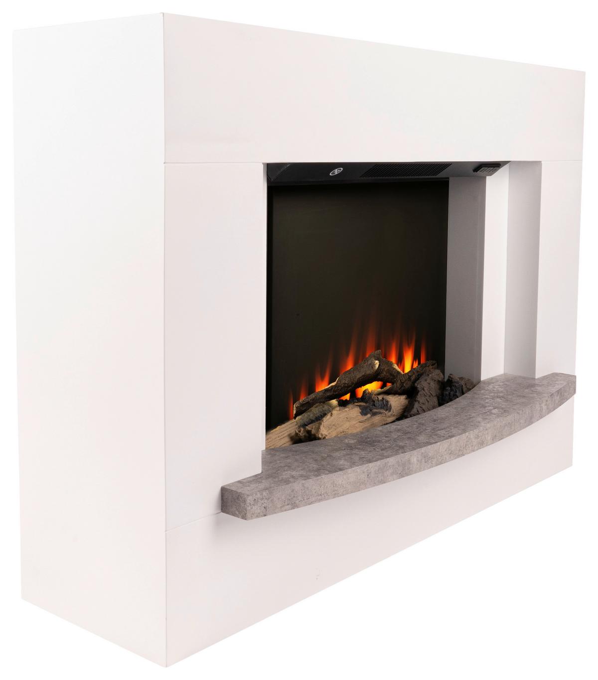 Elektrokamin Bg00749-15 - Weiß/Grau, Basics, Holzwerkstoff/Metall (100/70,5/35,5cm)