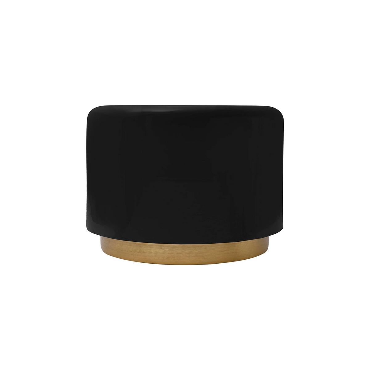Hocker Artisse 250 Schwarz/Goldfarben D: 51,5 cm - Goldfarben/Schwarz, Design, Metall (51,5/43cm) - Kayoom
