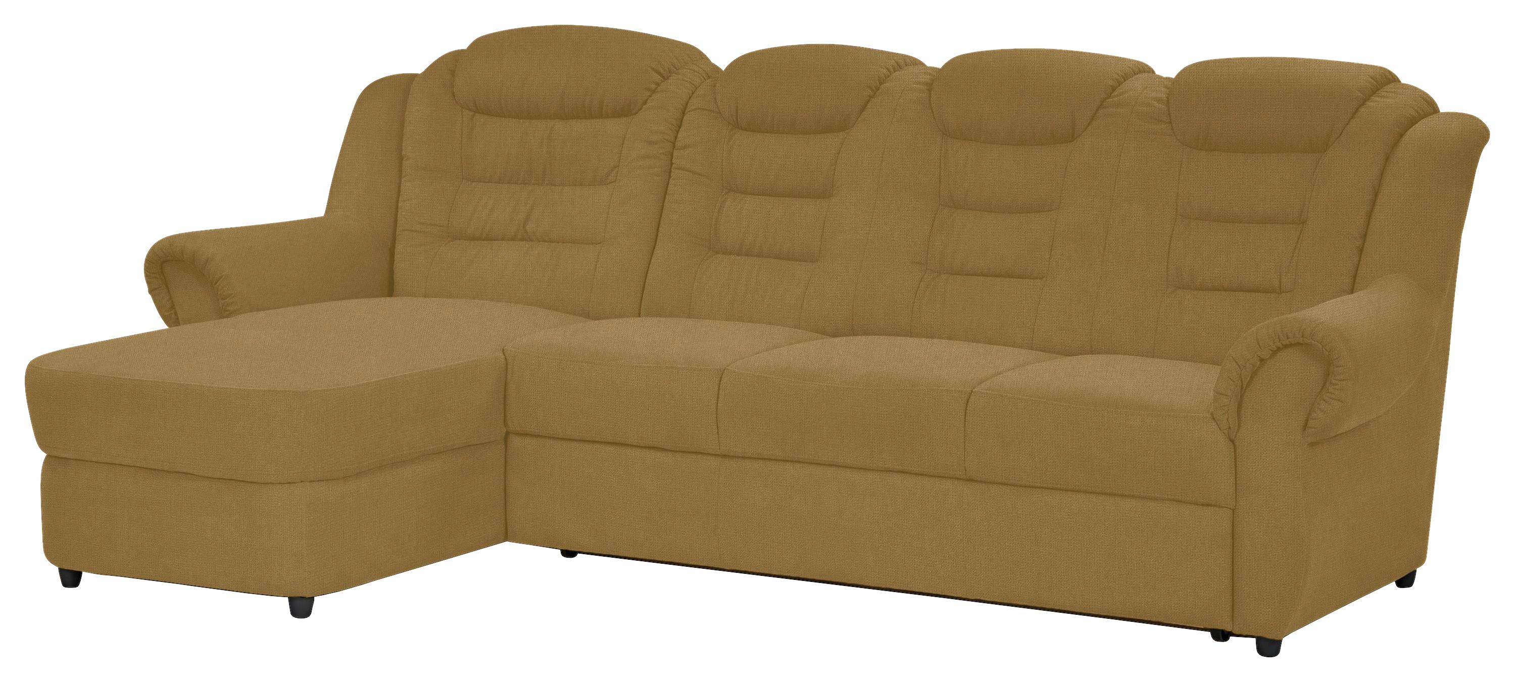 Ecksofa Boston Gelb Chenille - Gelb/Schwarz, KONVENTIONELL, Textil (165/262cm) - Livetastic