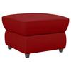 Polsterhocker Boston Rot Lederlook - Rot/Schwarz, KONVENTIONELL, Textil (68/45/68cm) - Livetastic