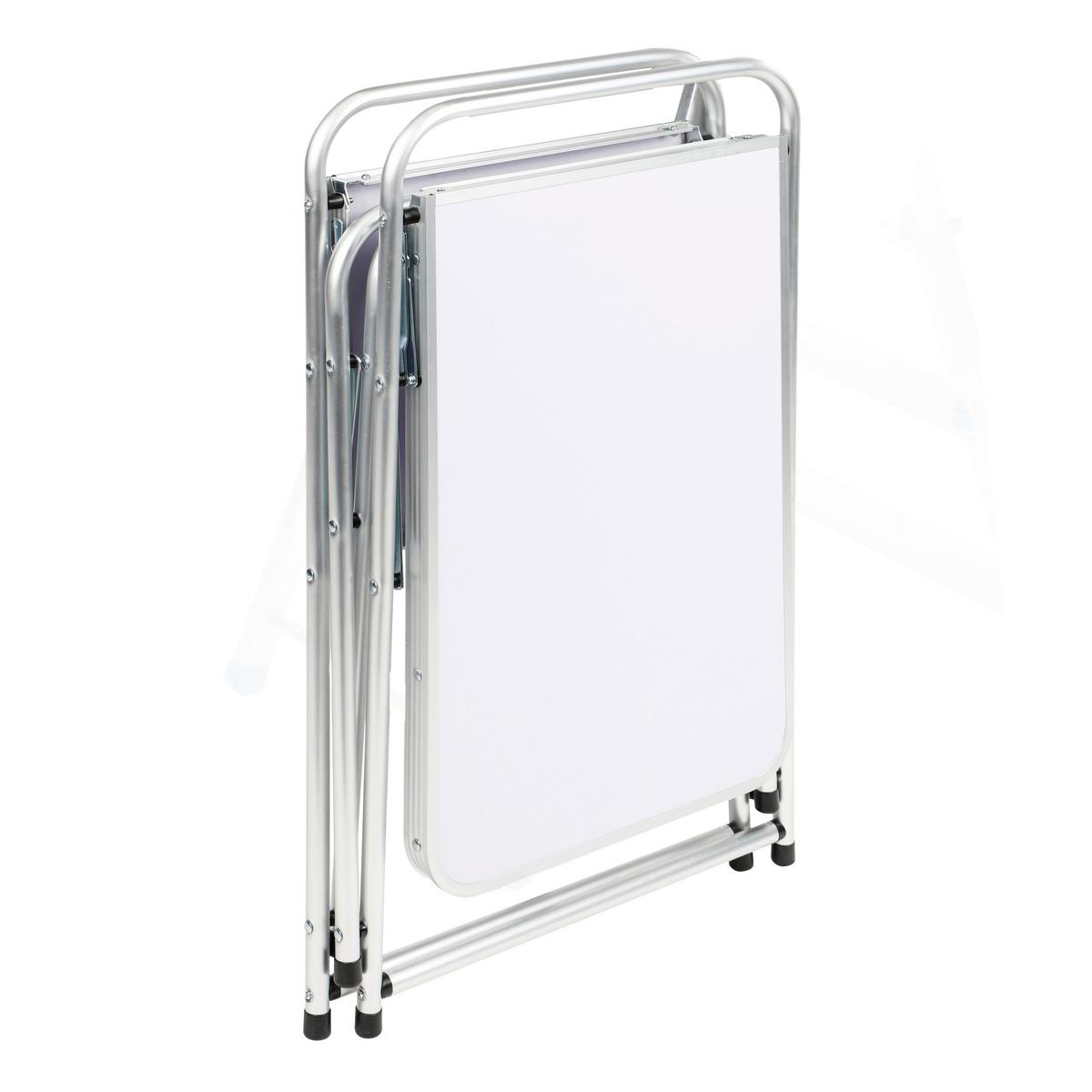 Campingschrank Faltbar Mit Windschutz, Grau, B: 146cm - Silberfarben/Weiß, Basics, Textil/Metall (146/80/46cm)