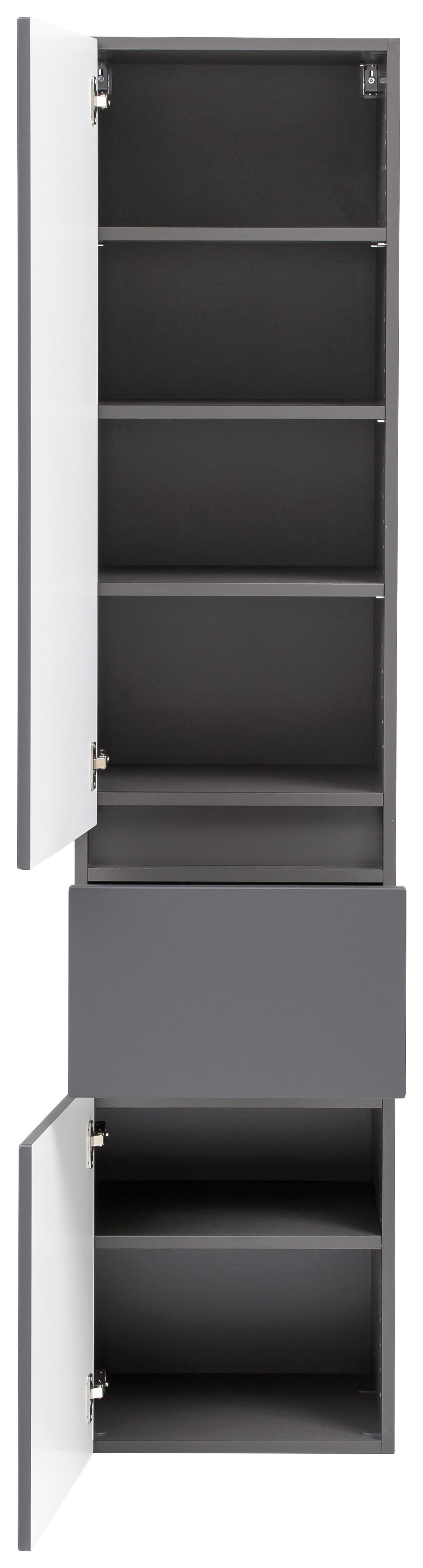 Schwarzer Hängeschrank