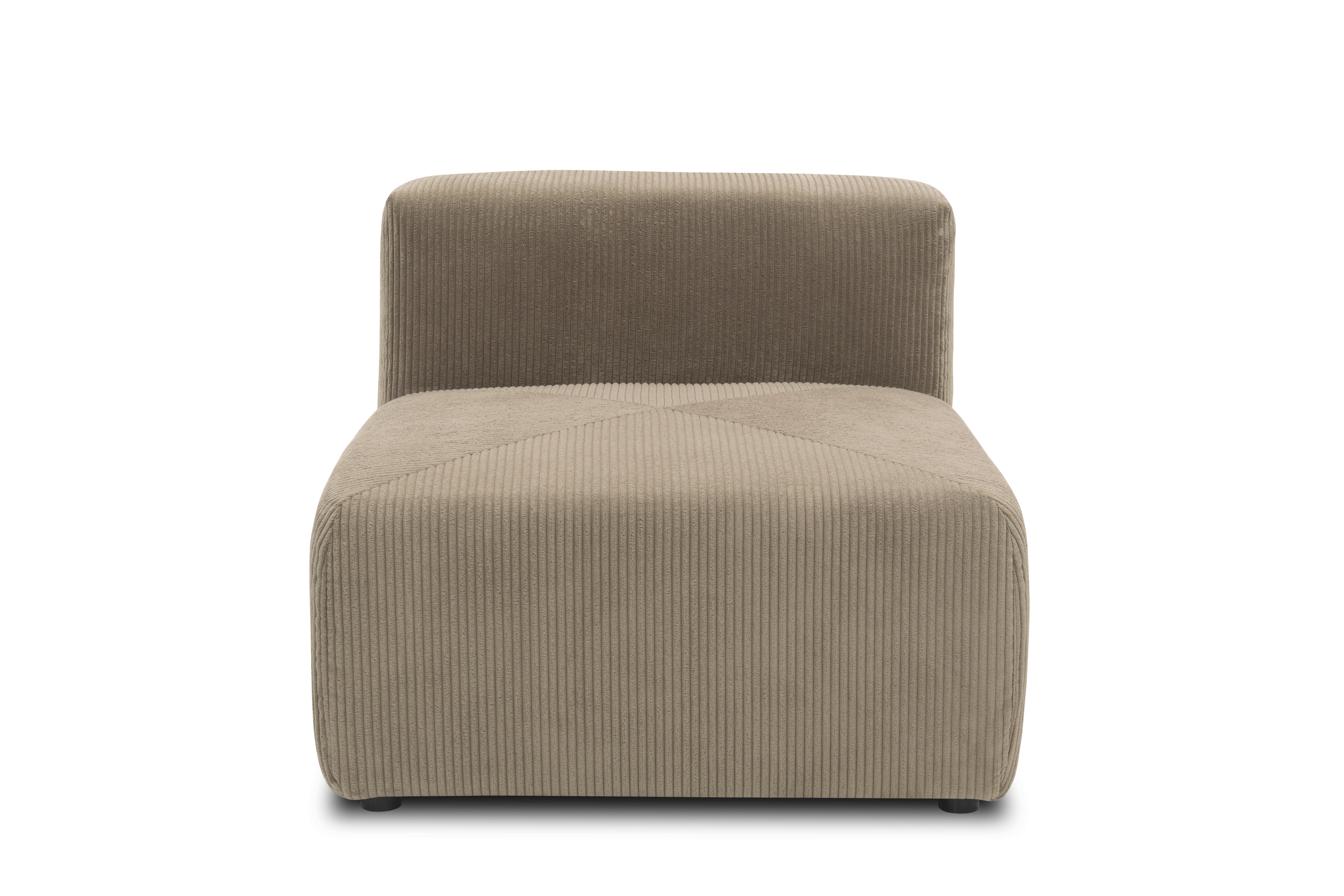 Sofaelement Schlammfarben B: 85 Cm - Schlammfarben/Schwarz, Design, Textil (85/69/108cm) - MID.YOU