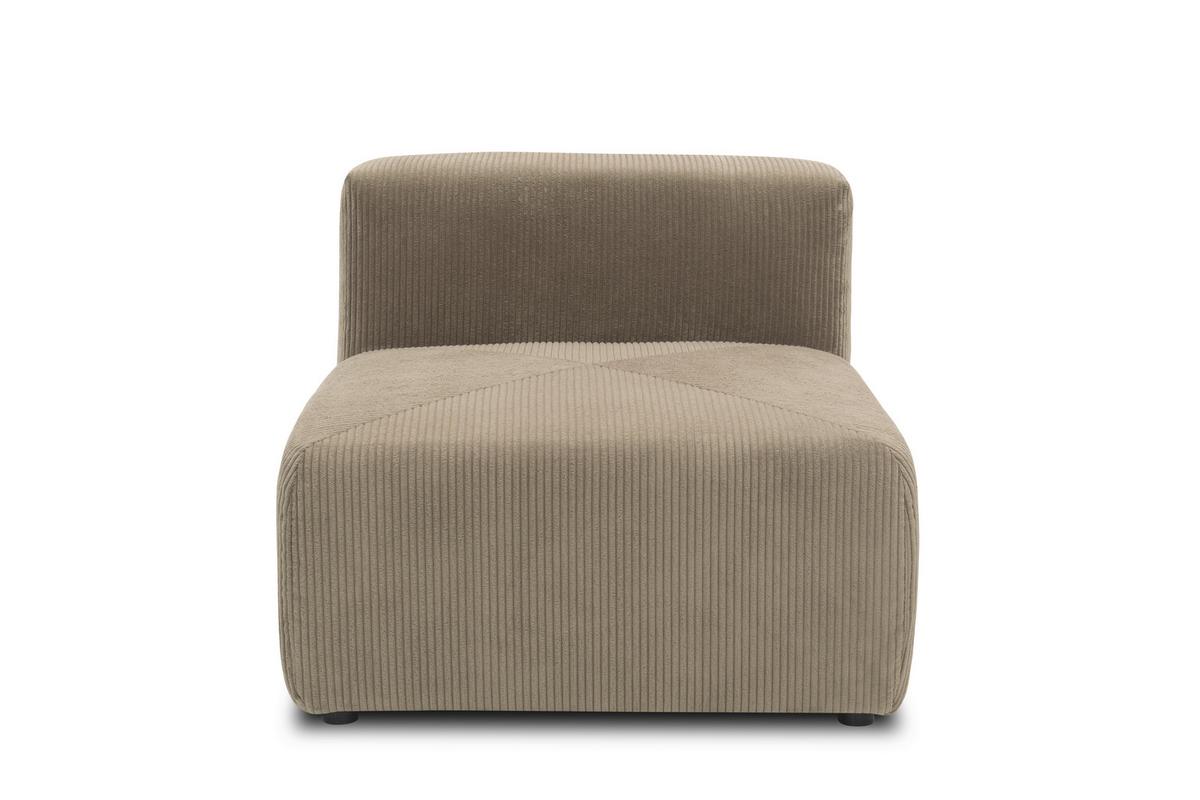 Sofaelement Schlammfarben B: 85 Cm - Schlammfarben/Schwarz, Design, Textil (85/69/108cm) - MID.YOU