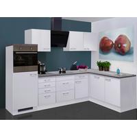 Eckküche Lucca M. Geräten 280x170 Cm Weiß Modern - Graubraun/Weiß, KONVENTIONELL, Holzwerkstoff (280/170cm) - FlexWell