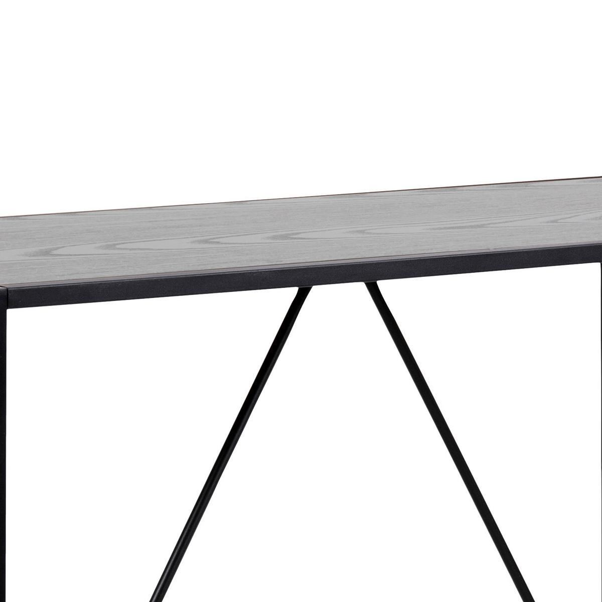 Bartisch Seaford 120x105x60 cm Esche Dekor/Schwarz - Schwarz, Basics, Holzwerkstoff/Metall (120/60/105cm) - MID.YOU
