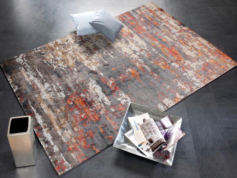 Orientalischer Webteppich Grau/orange/beige 250x350 Cm - Beige/Orange, Design, Textil (250/350cm) - Musterring