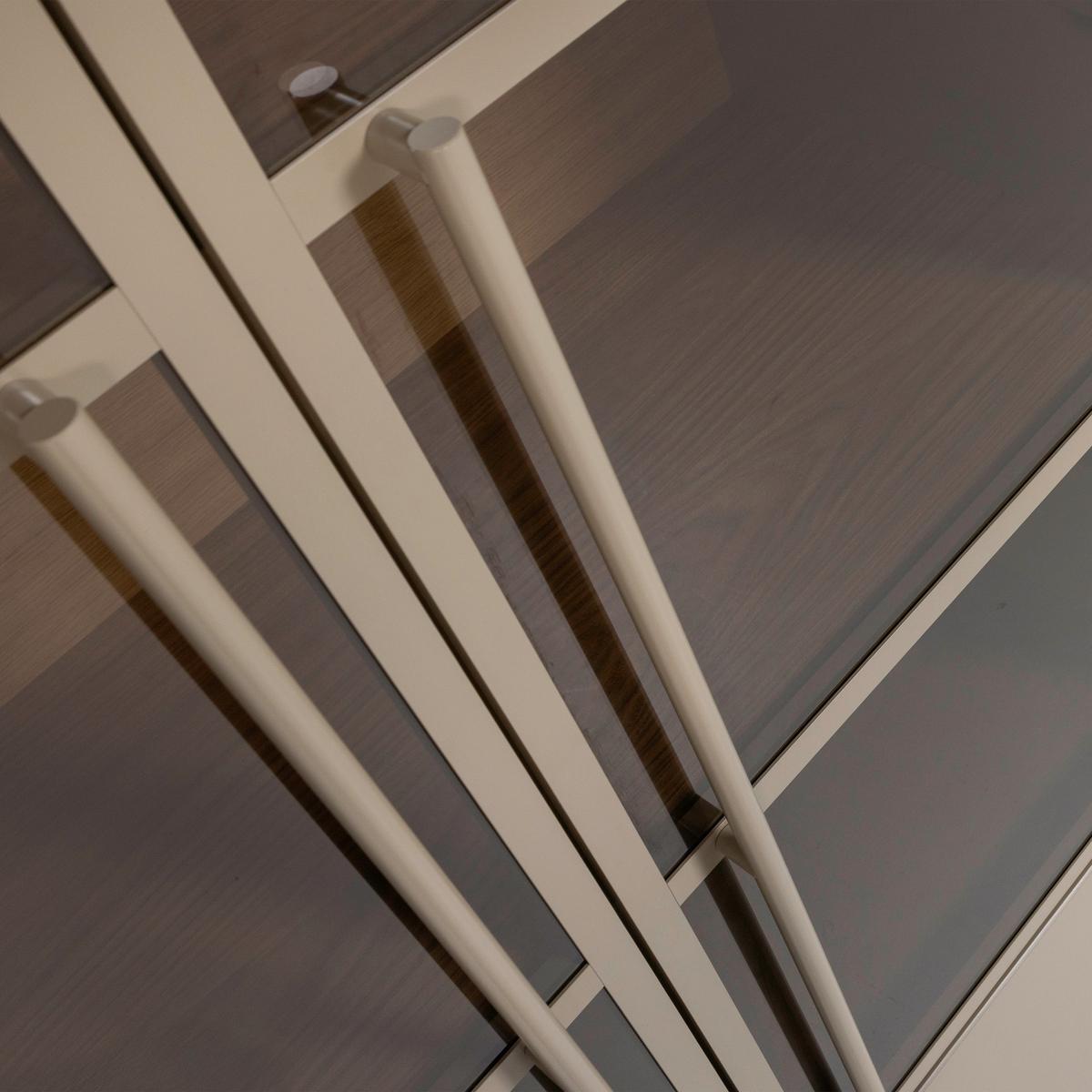 Regal Casa Schlammfarben B: 101 cm - Schlammfarben, Design, Glas/Holz (101/236/40cm) - Livetastic