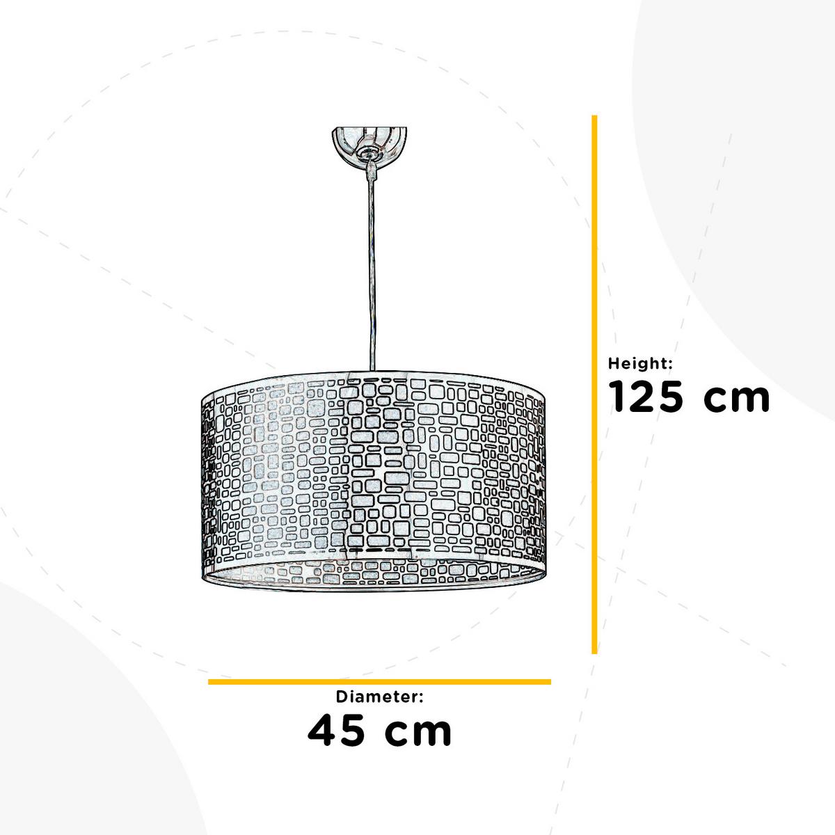 Pendelleuchte Chromfarben L: 45 cm - Chromfarben, Basics, Metall (45/45/125cm)