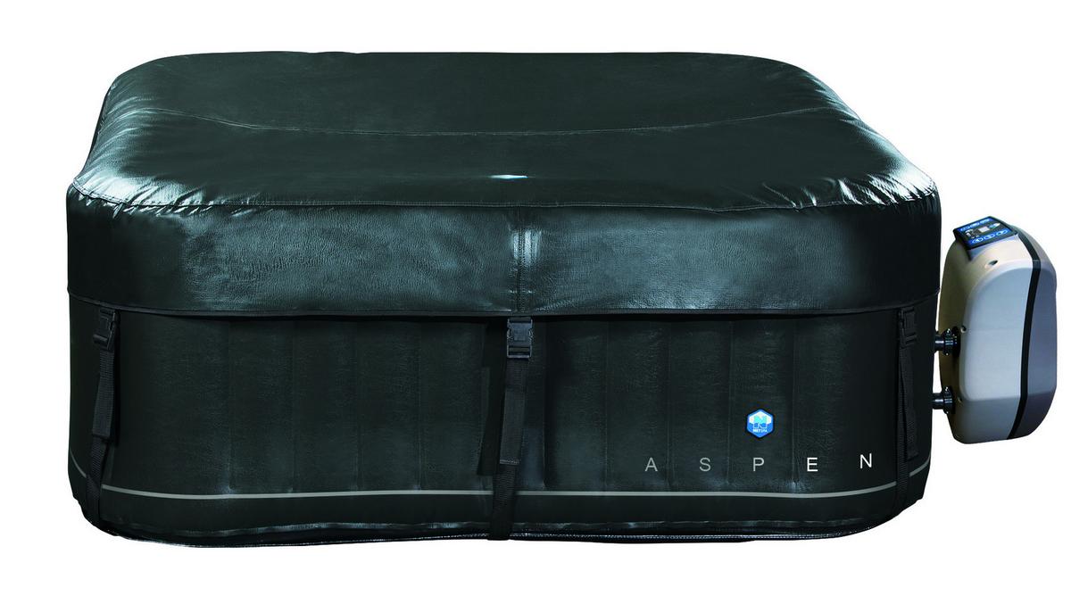 Whirlpool Aufblasbar Netspa Aspen 168x168x70 cm - Schwarz, Basics, Kunststoff/Metall (168/168/70cm)
