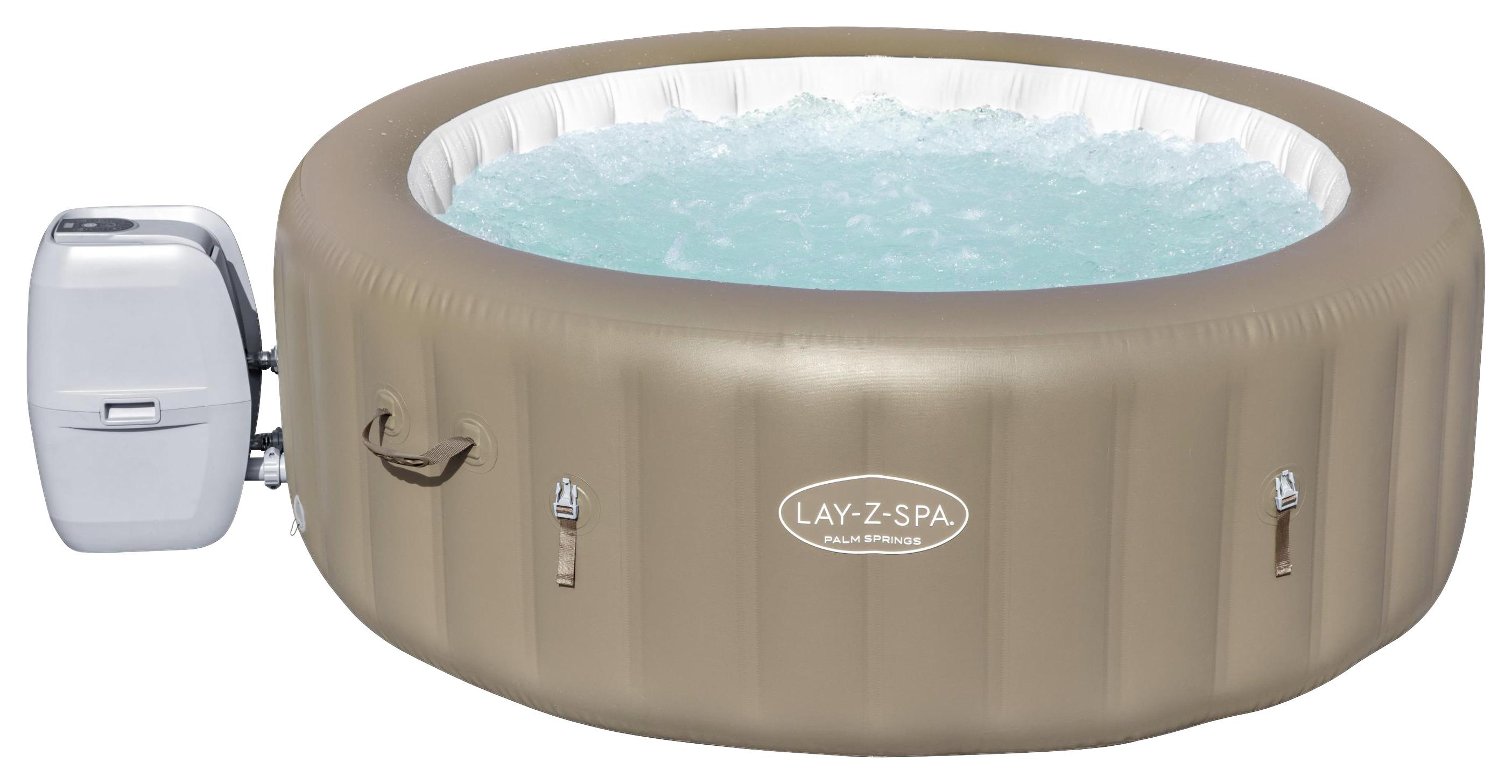 Whirlpool Aufblasbar Ø 196 X H 71 cm - Hellbraun/Weiß, KONVENTIONELL, Kunststoff (196/71cm) - Bestway