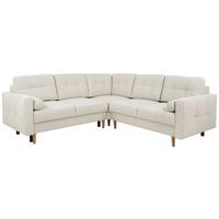 Ecksofa Noret, Weiß S: 242x242 Cm - Buchefarben/Weiß, Design, Textil (242/242cm) - MID.YOU