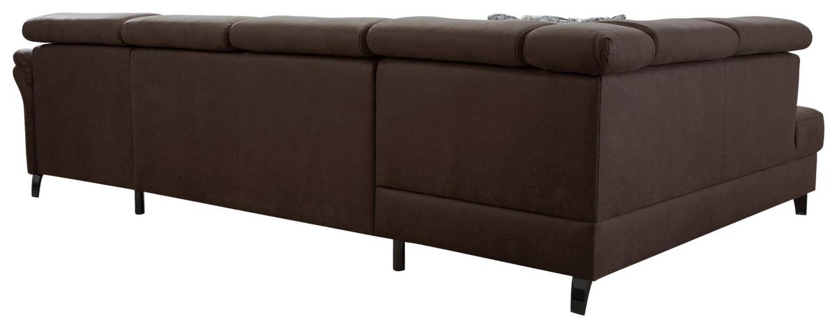 Wohnlandschaft Arngast links cognac, 193x317x165 cm - Cognac/Schwarz, KONVENTIONELL, Textil (193/317/165cm) - Sit & More