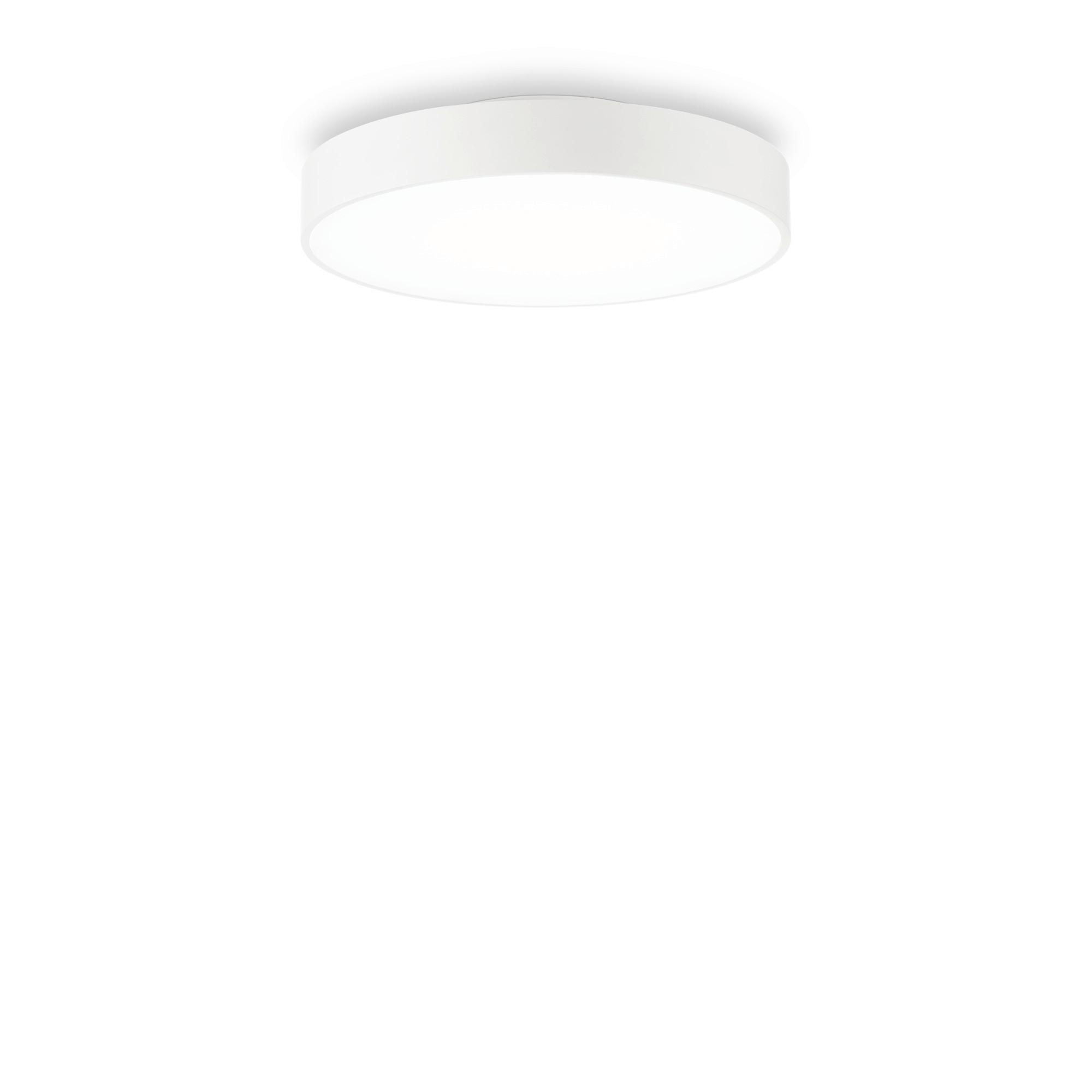 LED-Deckenleuchte Halo Weiß D: 35 cm - Weiß, Basics, Metall (35/9cm) - Ideal Lux