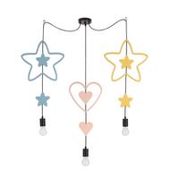 Kinderhängeleuchte 33-27511 Trio Shs - Blau/Pink, Basics, Holzwerkstoff/Metall (100/36/100cm)