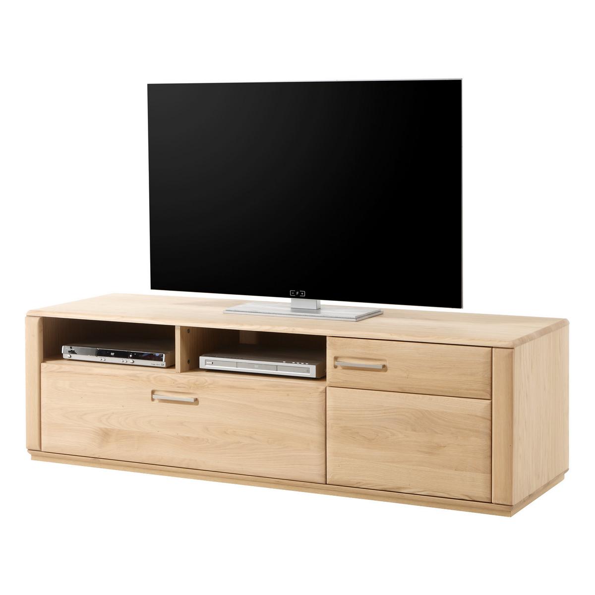 Wohnkombination 3-Tlg. Sena Eichefarben - Eichefarben, Design, Glas/Holz (300/176/51cm) - Livetastic