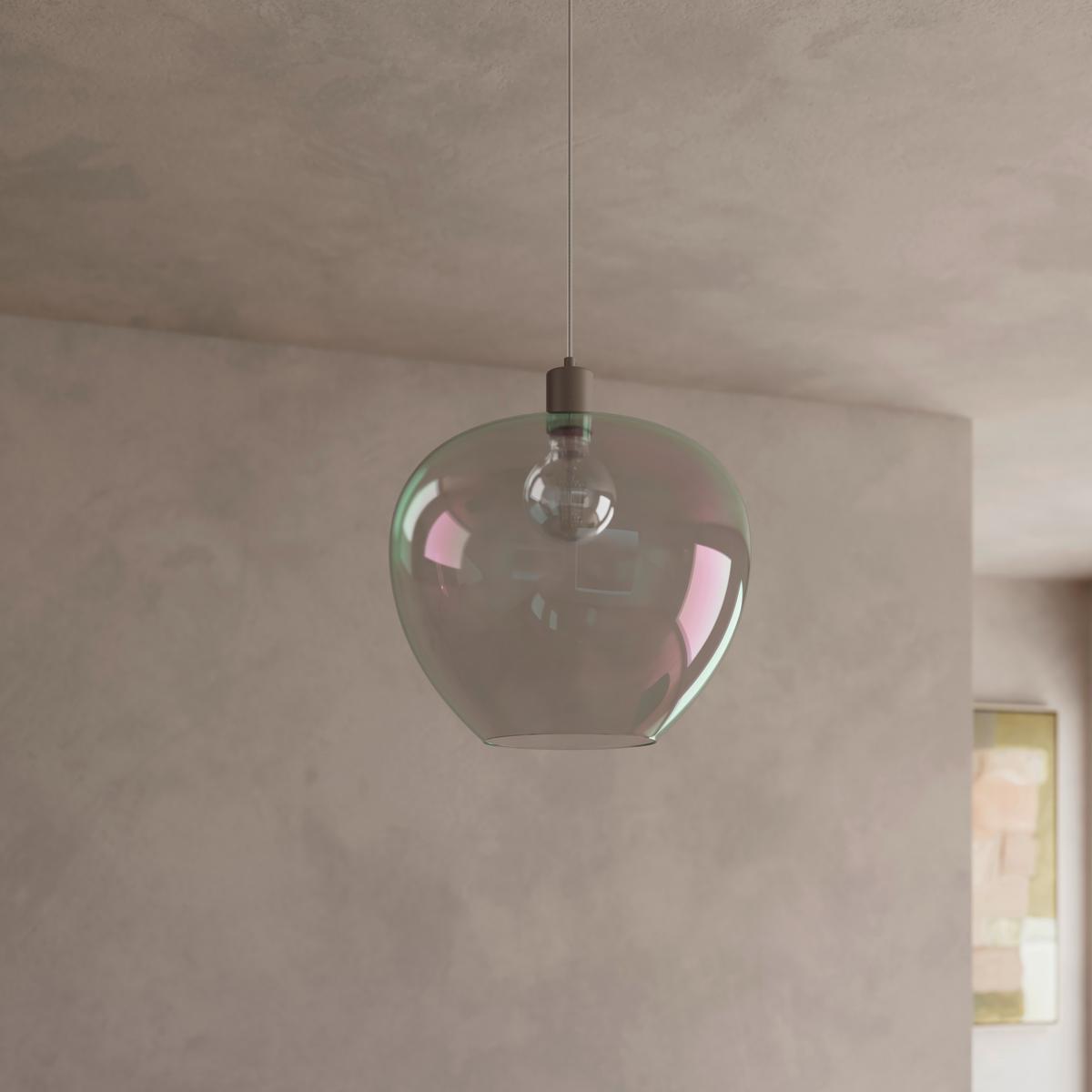 HÄNGELEUCHTE RENI - Champagner/Transparent, MODERN, Glas/Kunststoff (40/120cm)