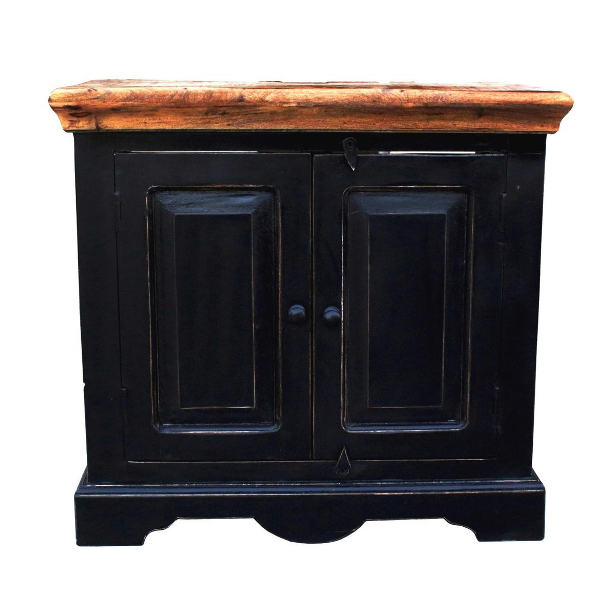 UNTERSCHRANK Honig/Schwarz B: 66cm - Schwarz/Honig, Design, Holz/Holzwerkstoff (66/60/41cm) - MID.YOU
