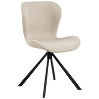 Stuhl Batilda -A1 - Beige/Schwarz, Design, Textil/Metall (46,5/81/53cm) - MID.YOU