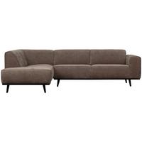 ECKSOFA Statement Taupe S: 210x274cm - Taupe/Schwarz, Design, Textil (210/274cm) - Livetastic