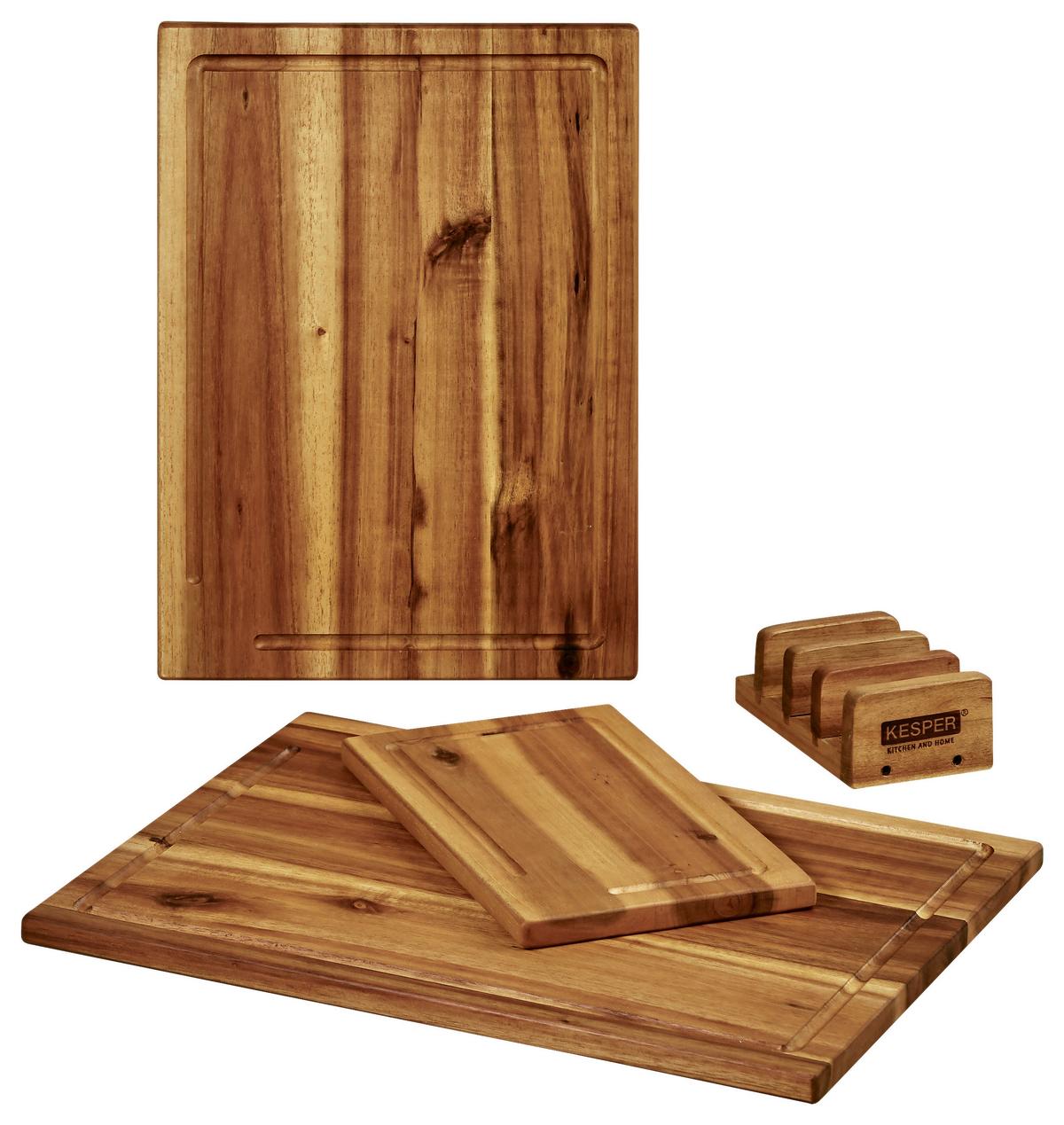 Schneidebrett-Set 3-teilig Braun - Braun, Basics, Holz (40/11,2/31,5cm) - Kesper