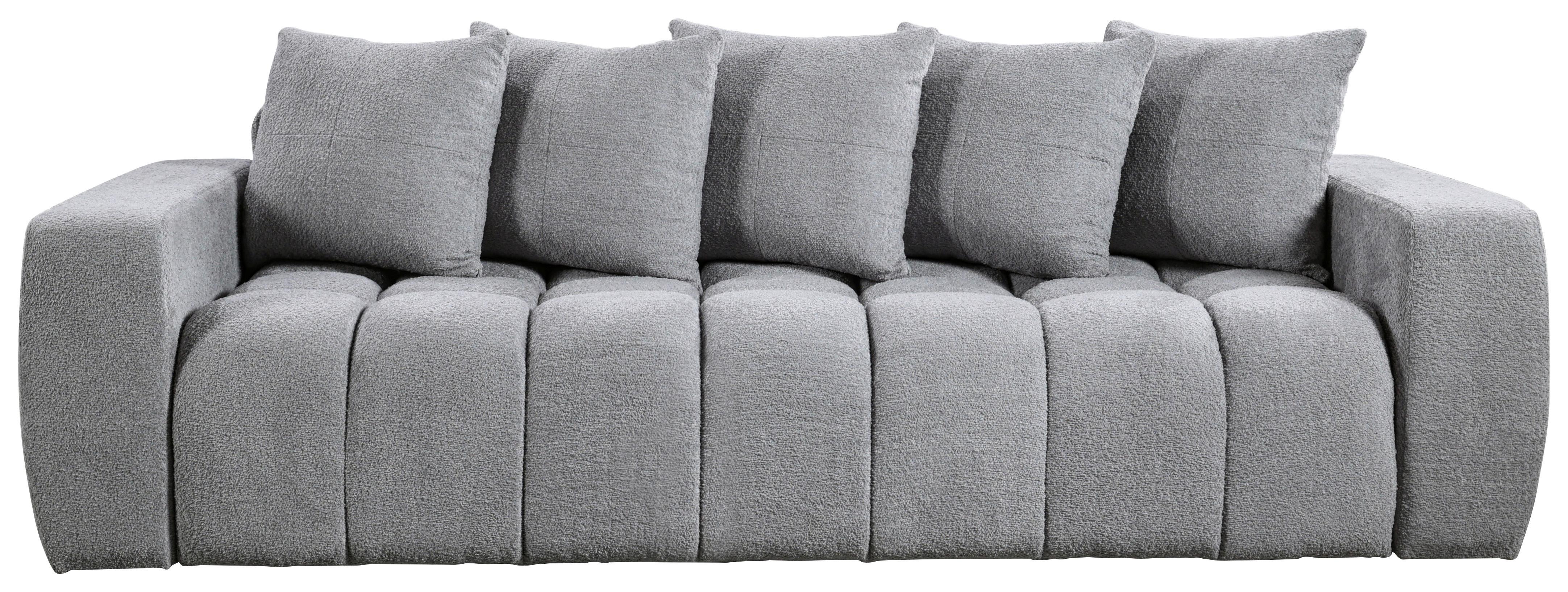 Schlafsofa Cloud Grau B: 250 cm - Schwarz/Grau, Basics, Textil (250/86/140cm) - Livetastic