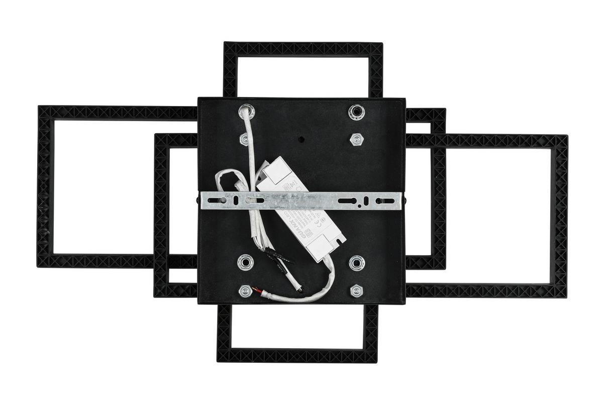 Led Mennyezeti Lámpa Savi - krómszínű/fekete, Modern, műanyag/fém (58/36/9,1cm) - Luca Bessoni
