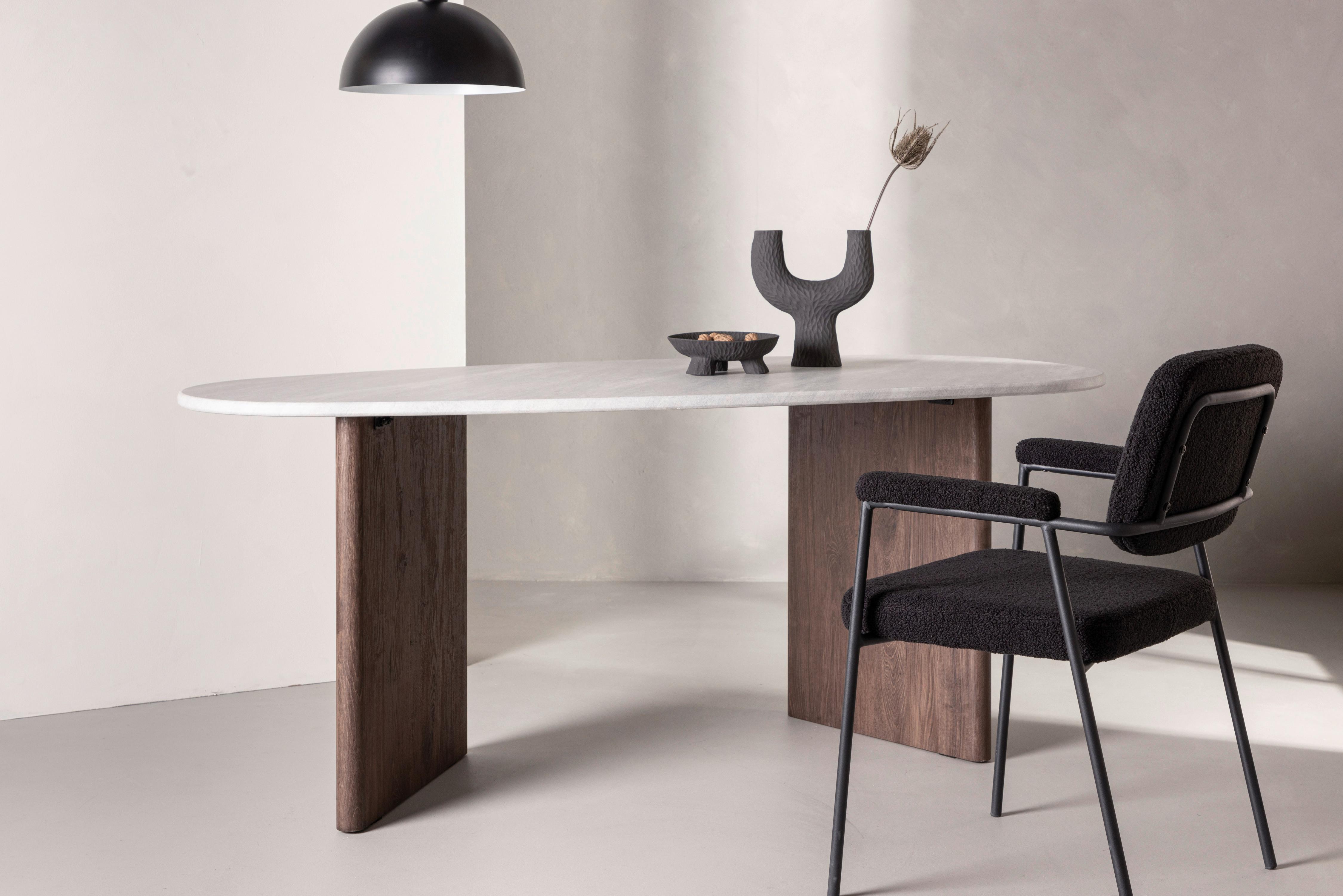 JÍDELNÍ STŮL GRÖNVIK - světle šedá/mokka, Design, kompozitní dřevo (180/90/75cm) - Livetastic