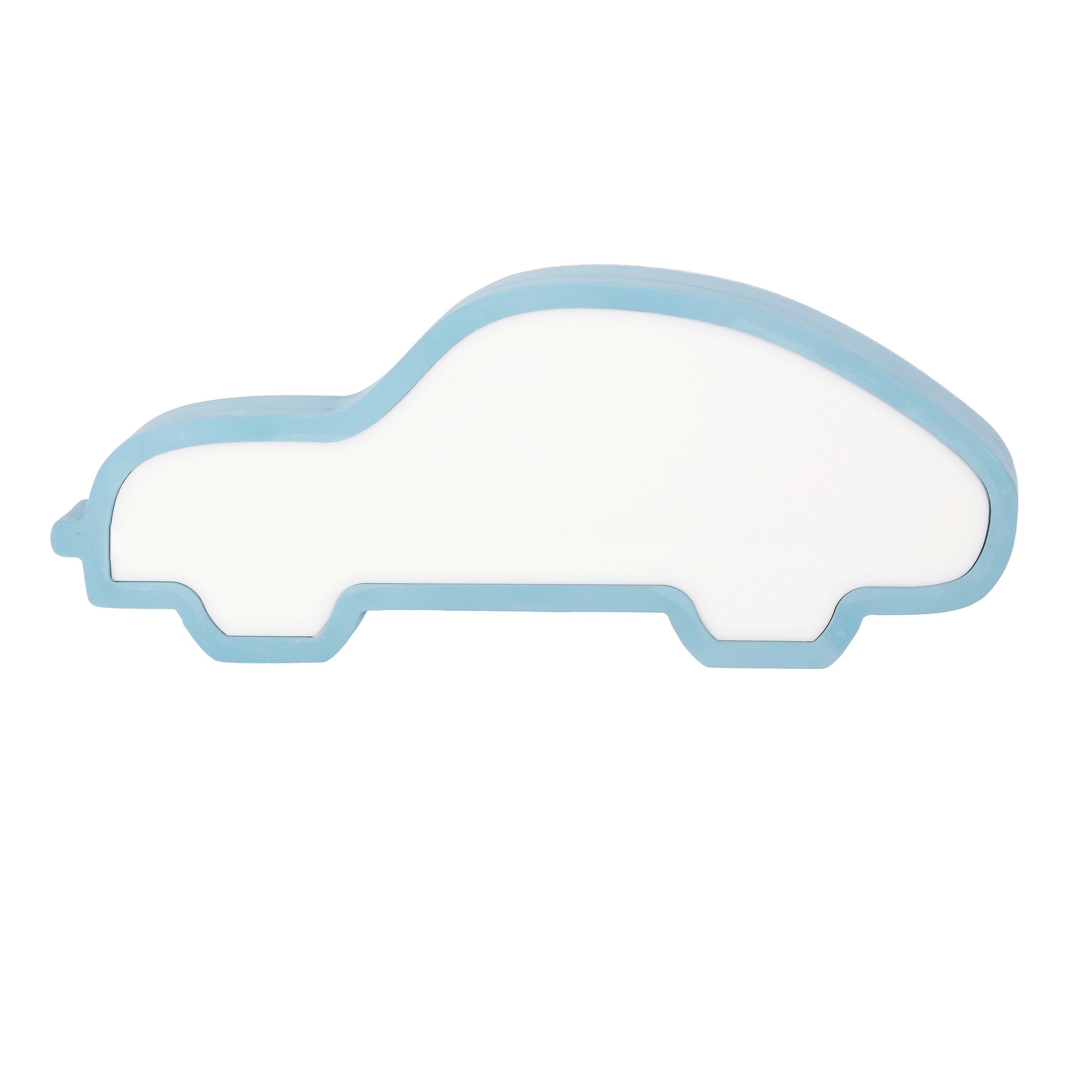 Kindertischleuchte 41-11695 Car - Blau, Basics, Holzwerkstoff/Kunststoff (35/3.5/14cm)