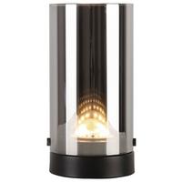 Stolná LED lampa BLOH - čierna/chrómová, Modern, kov/sklo (10/20cm) - Mömax