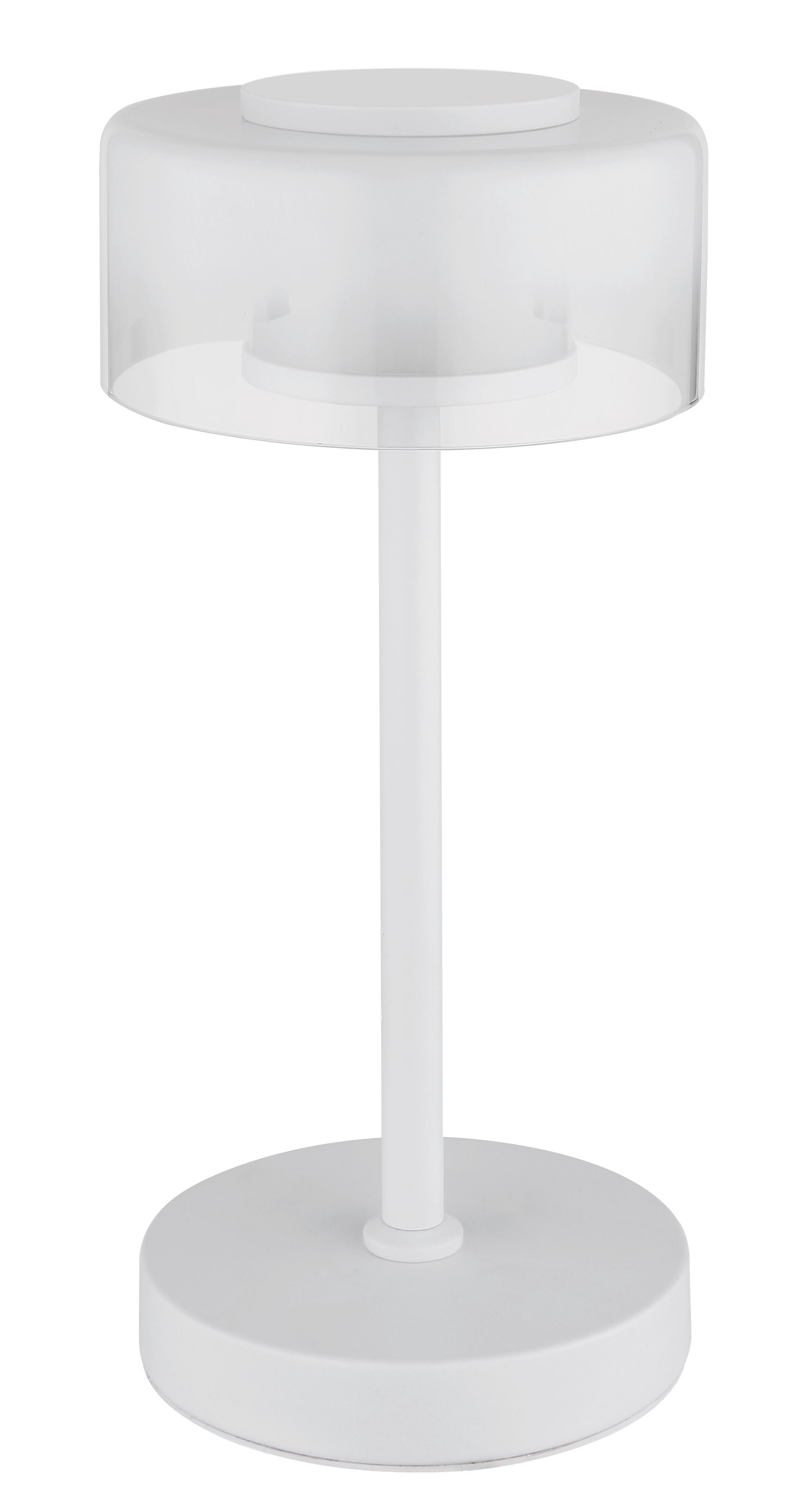 LED-Tischleuchte Belinda Klar Opal D: 15 cm - Klar/Opal, Design, Glas/Kunststoff (15/32,5cm) - Globo