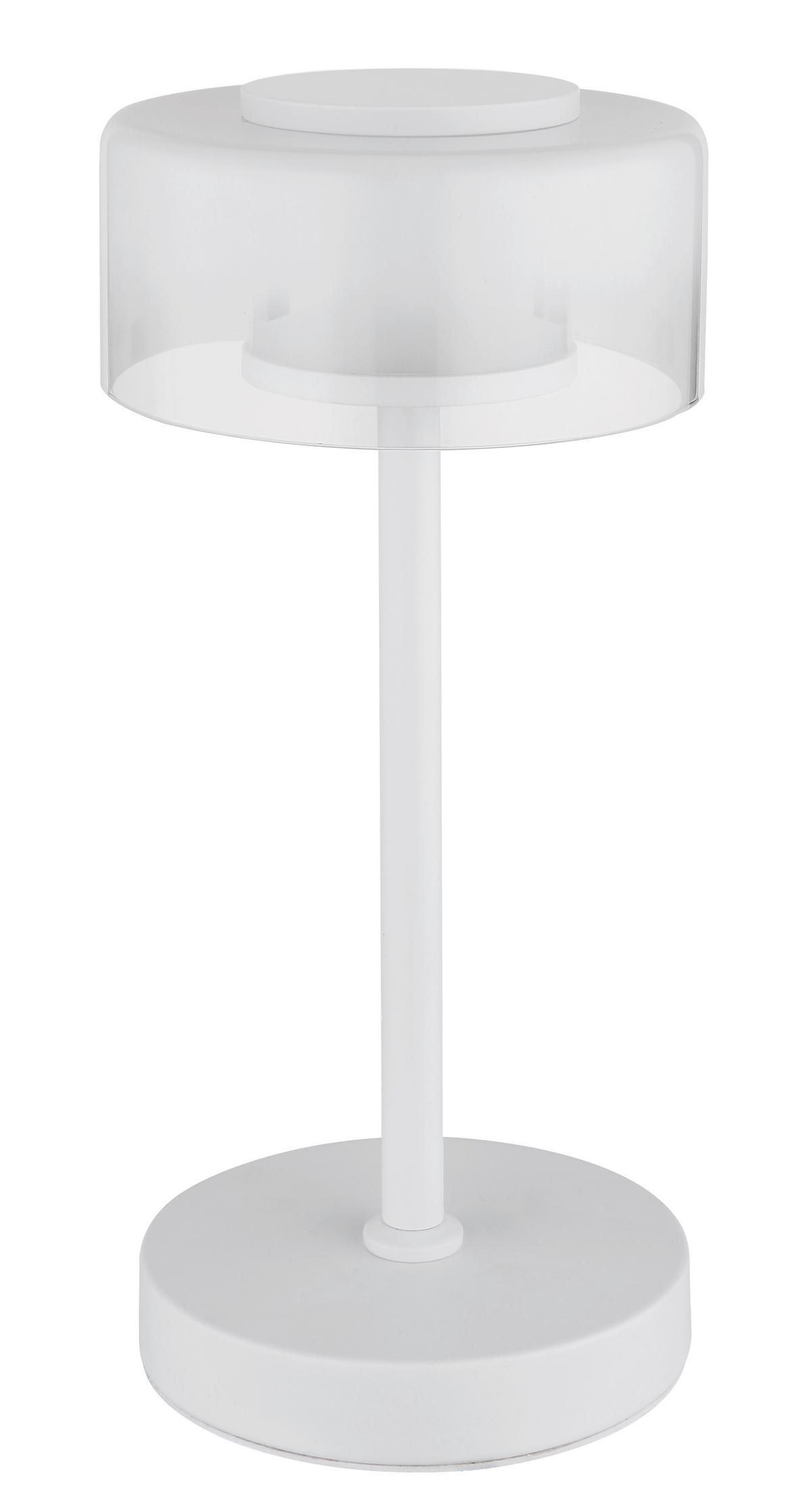 LED-Tischleuchte Belinda Klar Opal D: 15 cm - Klar/Opal, Design, Glas/Kunststoff (15/32,5cm) - Globo