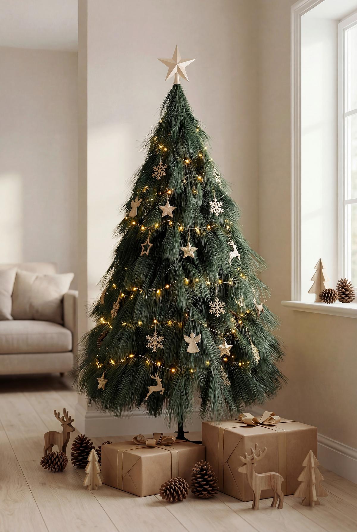 DEKOWEIHNACHTSBAUM Lennard - Grün, KONVENTIONELL, Papier/Kunststoff (150cm) - Luca Bessoni