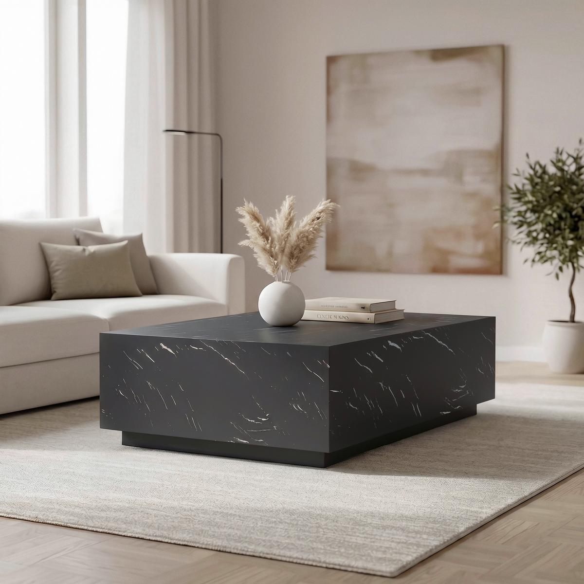 KONFERENČNÍ STOLEK ELLIS - černá, Moderní, kompozitní dřevo (120/35/80cm) - Bessagi Home