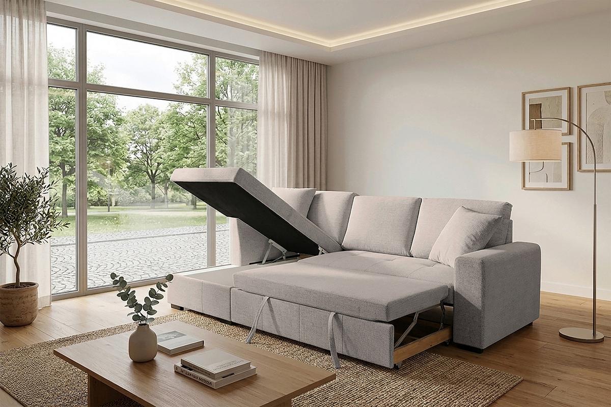 Ecksofa Lukas Hellbraun S: 158x239 Cm - Hellbraun, Trend, Textil (158/239cm)