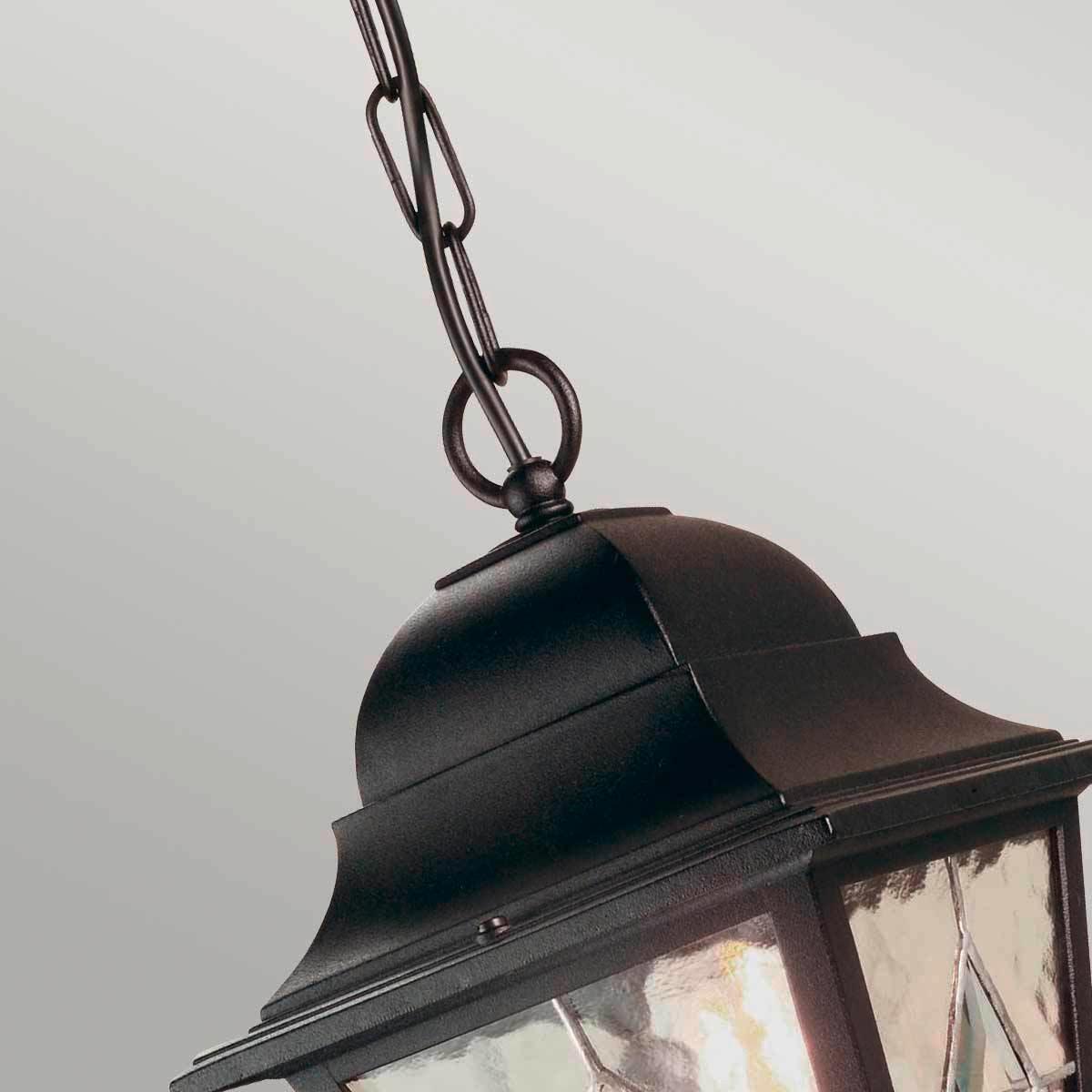 Außenhängeleuchte Nr9-Blk - Schwarz, KONVENTIONELL, Glas/Metall (39,5/18,4/18,4cm) - Elstead Lighting