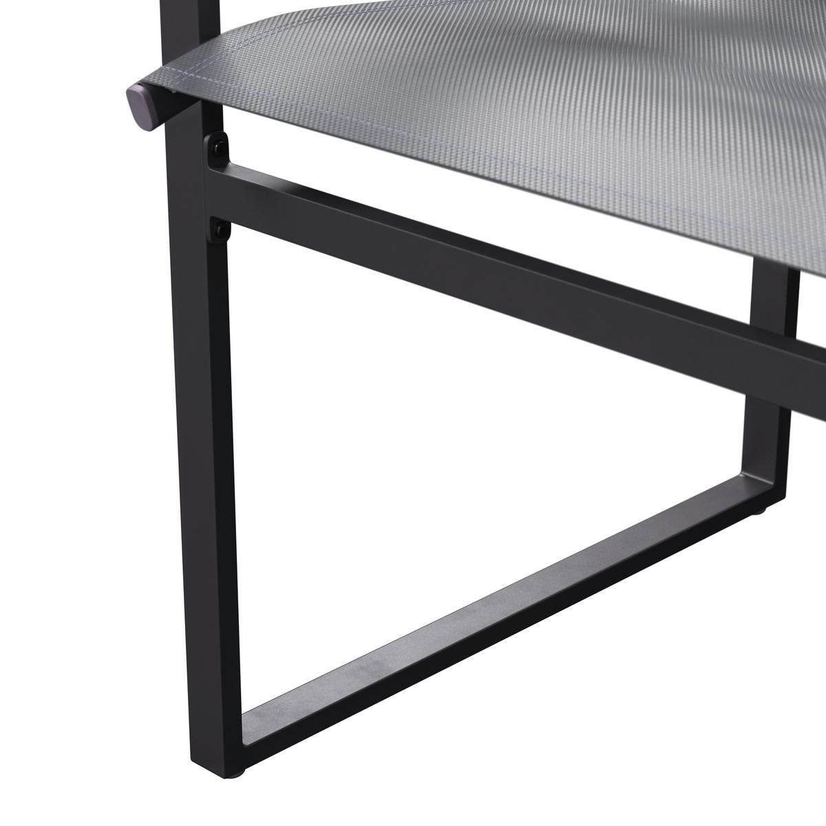 SADA ZAHRADNÍCH KŘESEL MATTEO - šedá/černá, Moderní, kov/textil (56/86/53cm) - Bessagi Garden