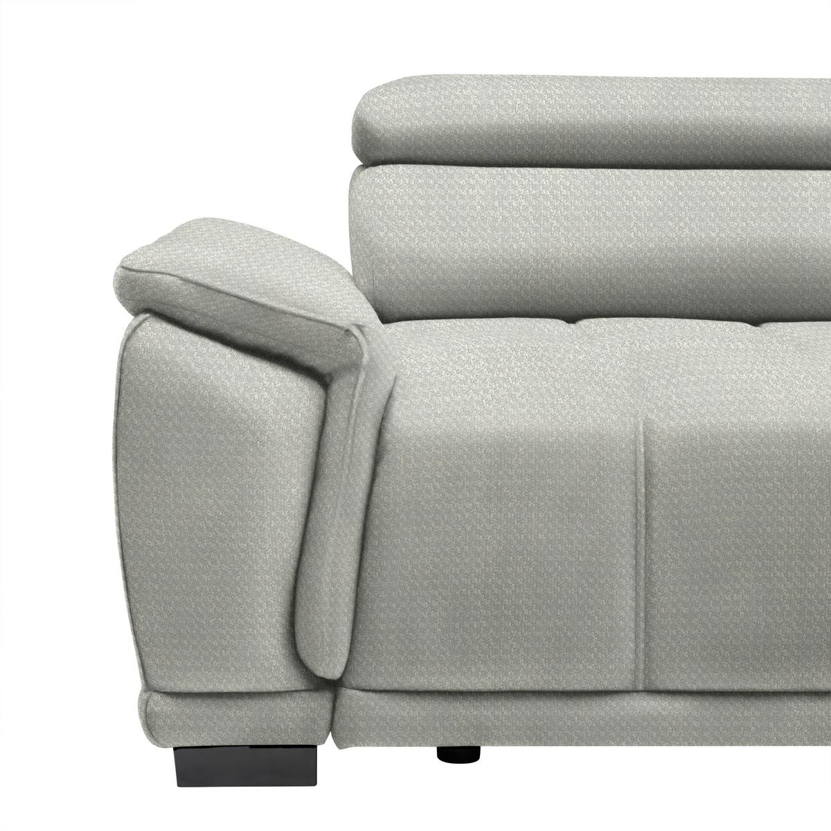 Rohová sedačka GRINALDI, pravá, piesková - čierna/piesková, Modern, textil/plast (283/206cm) - Premium Living