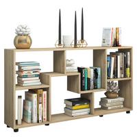 Regal Pintal dekor dub Sonoma - černá/Sonoma dub, Konvenční, kompozitní dřevo/plast (117/62/20cm) - MID.YOU