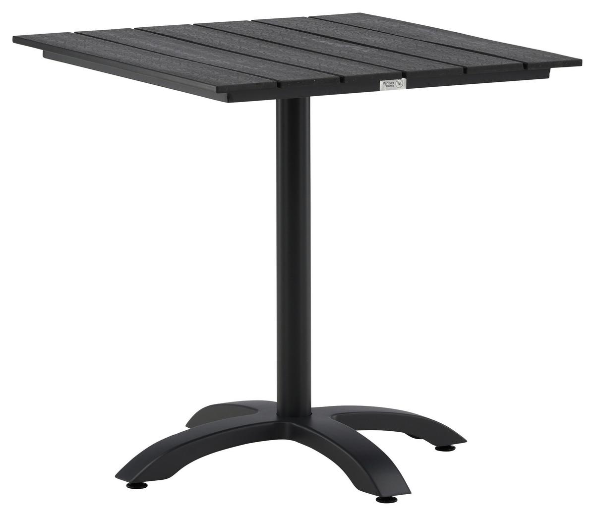 Gartentisch Colorado Aluminium L: 70cm - Schwarz, KONVENTIONELL, Kunststoff/Metall (70/74/70cm) - Gardenson