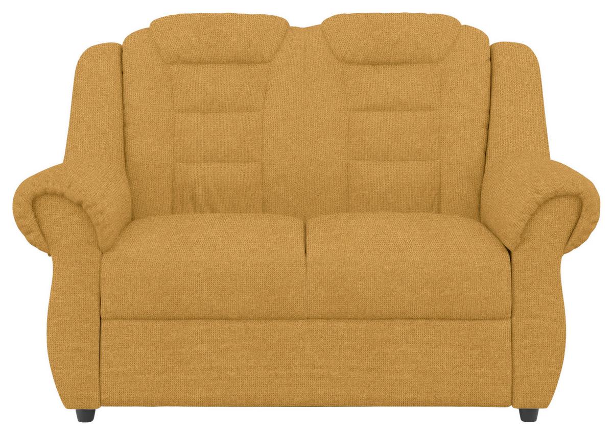 2-Sitzer-Sofa Boston Gelb Chenille - Gelb/Schwarz, KONVENTIONELL, Textil (145/102/101cm) - Livetastic