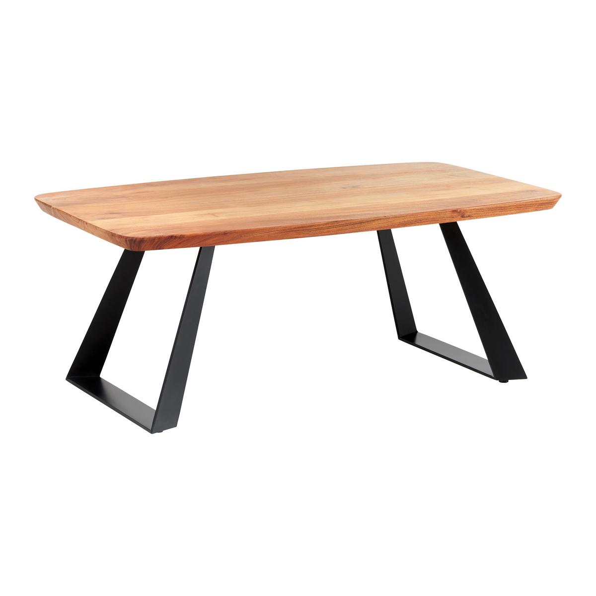 Konferenčný stolík BURGSINN 115x70 cm - čierna/farba akácie, Natur, kov/drevo (115/70/45cm) - Livetastic